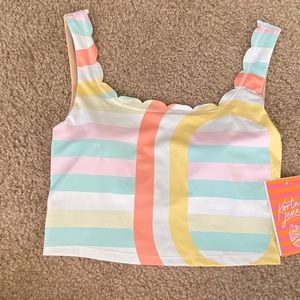 Kortni Jeane Scalloped Top in Rainbow